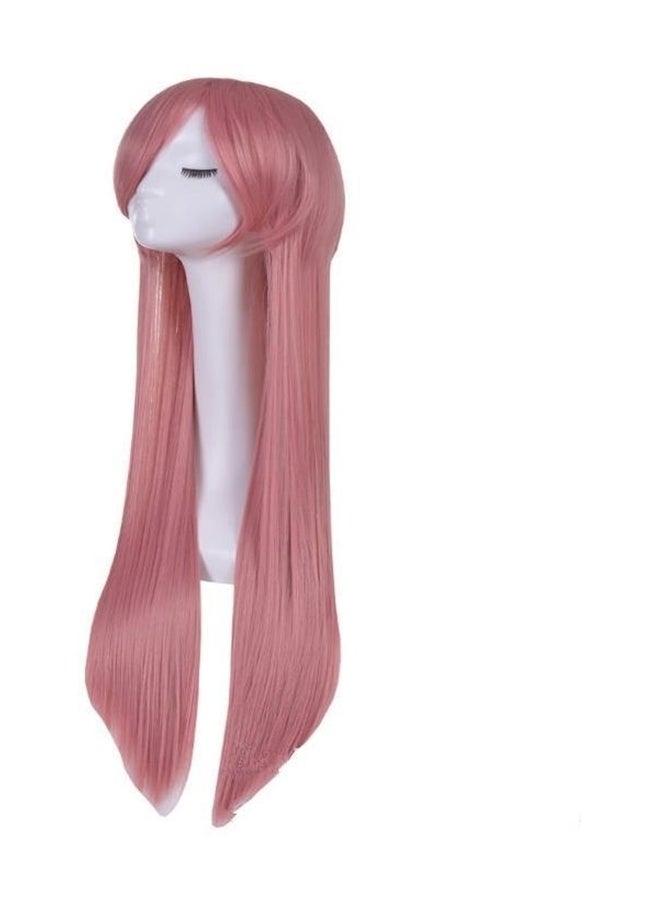 Generic - Anime Mirai Nikki Gasai Yuno Cosplay Wig 80 Cm Pale Long Straight Hair Wig Pink - Image 1