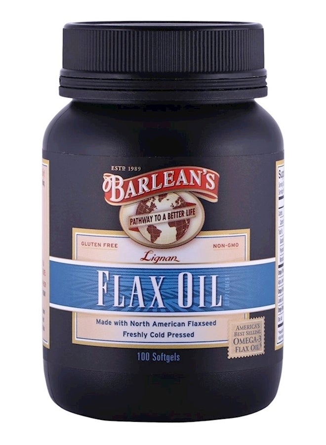 BARLEAN'S 100-Count Lig Flax Capsules - Image 1