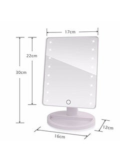 Generic Rotatable Makeup Mirror With Led Lights White  - Image 4