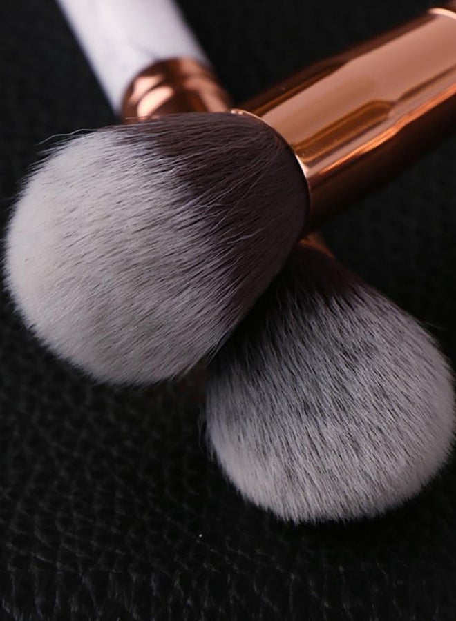 Falpro - 10- Piece Marble Pattern Make-Up Brush Set Grey - Image 1
