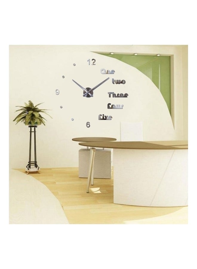 Acrylic Analog Wall Clock Blue/Silver - Image 4