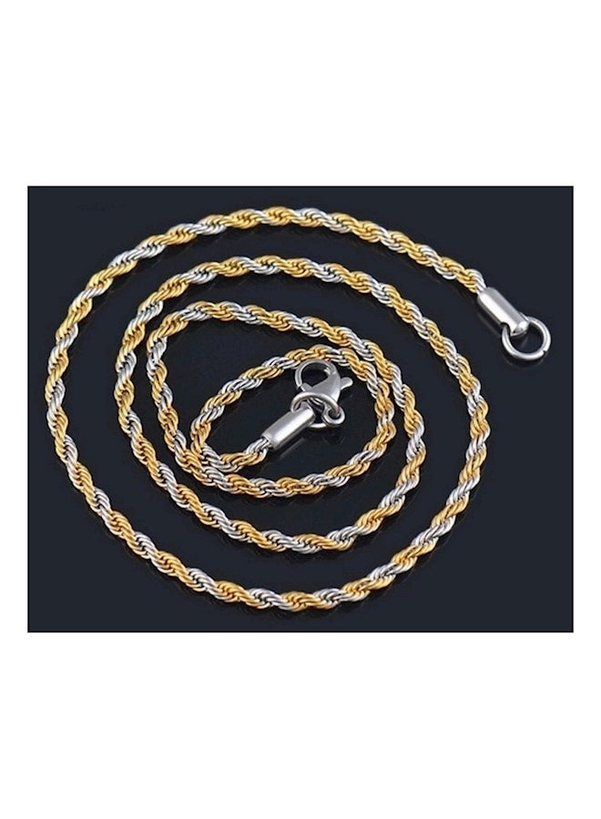 قلادة على شكل سلسلة مطلية بالفضة - Image 3