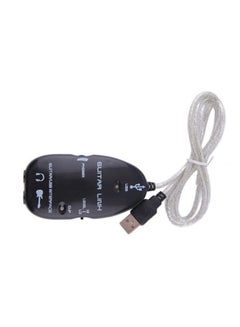 Guitar To USB Interface Link Cable Adapter For Mac/Pc/Recording CD Black
