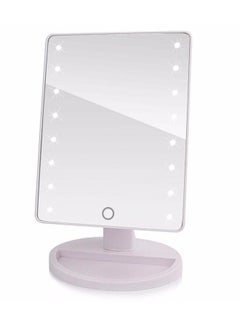 Generic Rotatable Makeup Mirror With Led Lights White  - Image 1