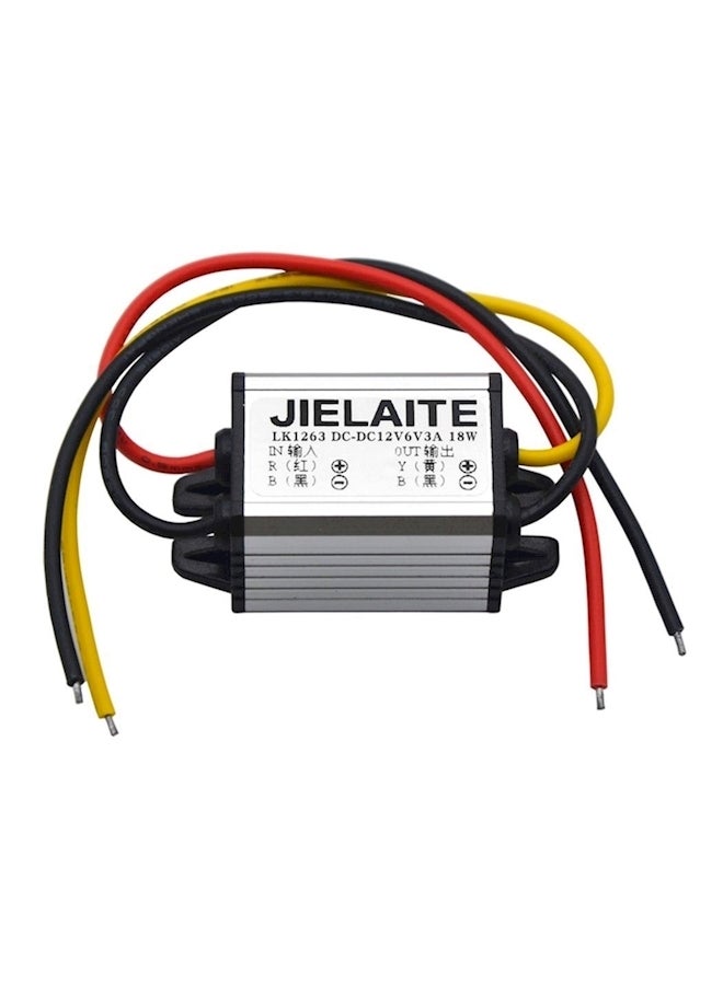 Waterproof Dc To Dc Converter 12V To 6V 2A 3A Auto Car Silver/ Black - Image 1