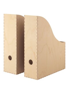 2-Piece Plywood Magazine File Beige