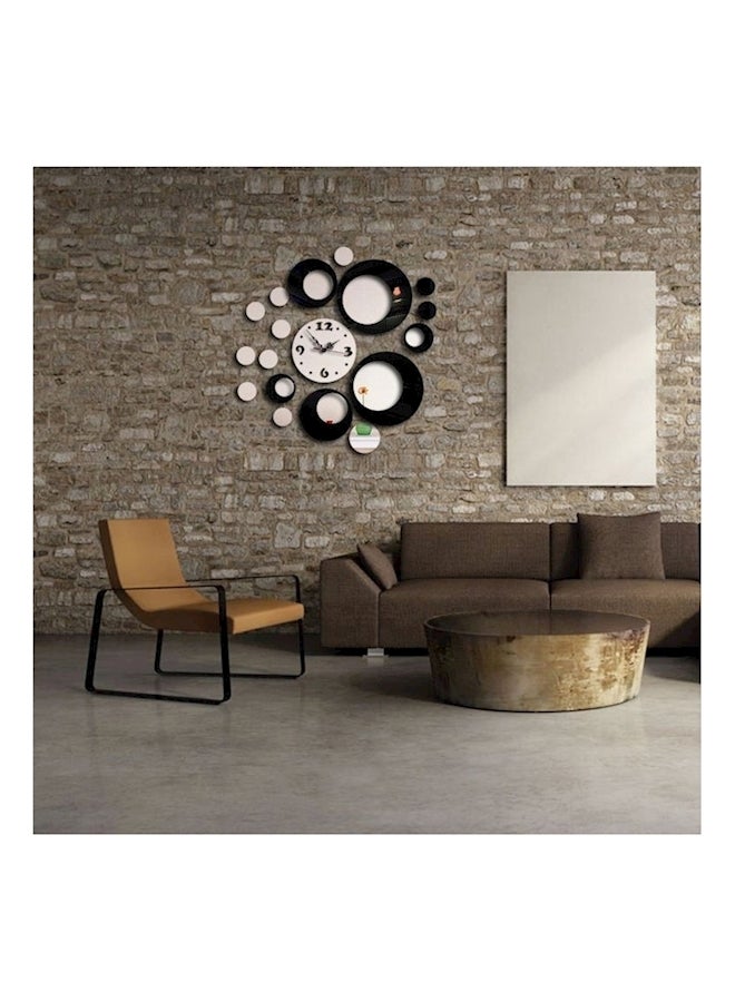 3D Acrylic Material Removable Wall Clock Black - Image 2