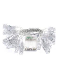 LED Peg Clip String Lights White