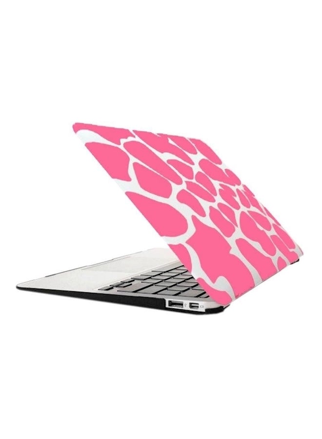 Pattren Stone Rubber Coated Soft Touch Finish Case Cover For Apple Macbook Air 13/13.3 Inch Pink  - Image 2