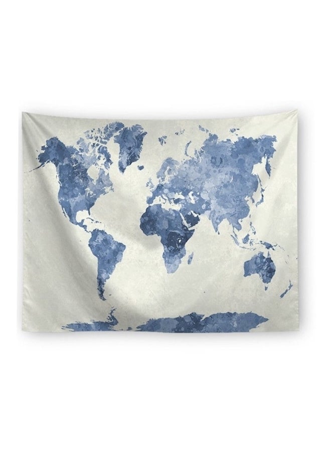 Abstract Splatter Painting Tapestry Wall Hanging Blue/White - Image 1