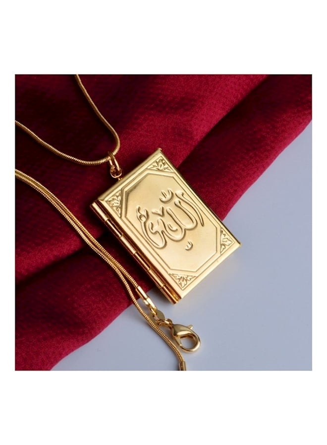 Generic - Islam Diy Quran Photo Box Necklaces Arabic Plated Pendant Religion Necklace - Image 1