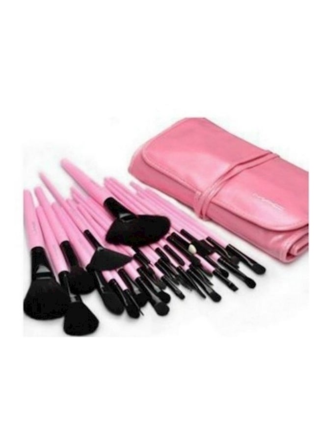 طقم فرش مكياج احترافية من 32 قطعة مع حقيبة صغيرة