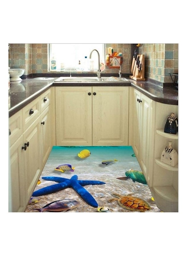 3D Home Decor Beauty Sea Star Beach Summer Wind Wall Decals Multi Color - Image 1
