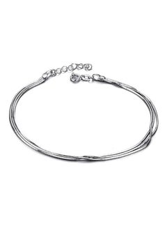 Snake Silk Chain Platinum-Plated Anklet