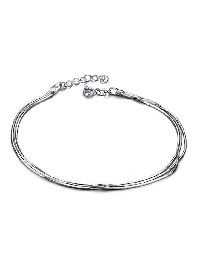 Generic - Snake Silk Chain Platinum-Plated Anklet - Image 1