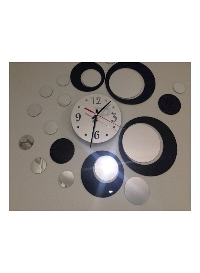 3D Acrylic Material Removable Wall Clock Black - Image 5