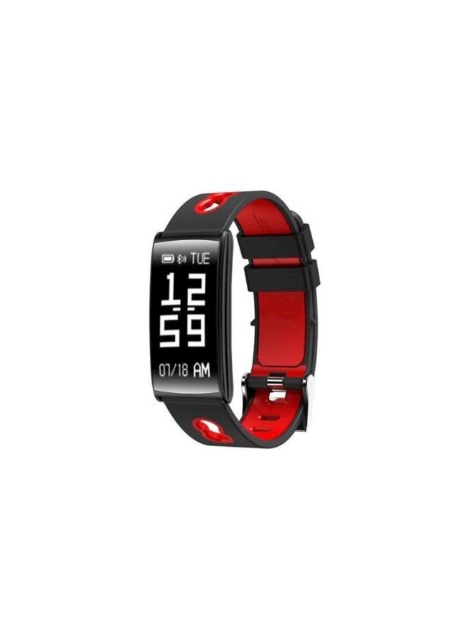 Bluetooth Smart Watch Bracelet Heart Rate Monitor Red/Black