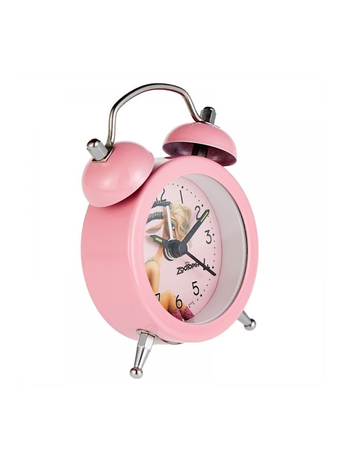 Fashion Table Desk Round Mini Alarm Clock Pink - Image 2