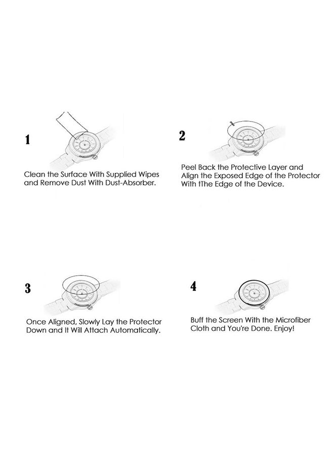 Voberry 4-Piece HD Protector Film For Samsung Gear S3 Frontier Clear - Image 5