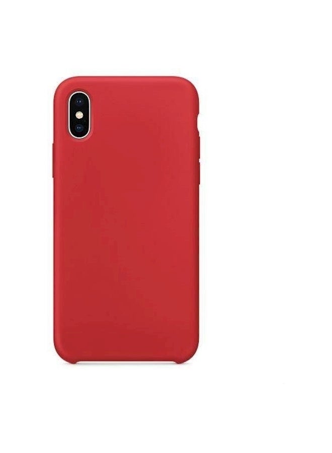 Silicon Back Case Cover For Apple iPhone X Red - Image 1