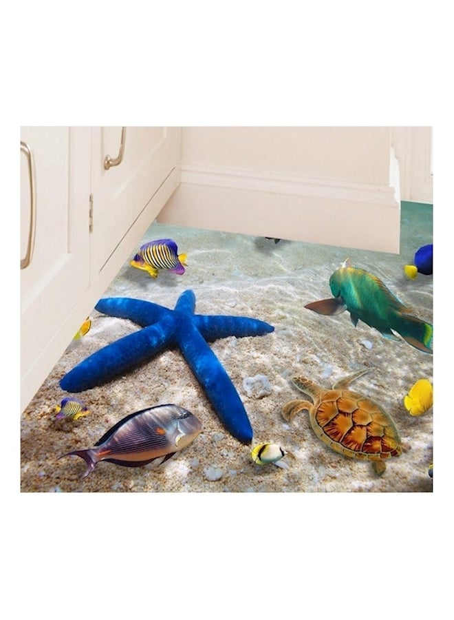 3D Home Decor Beauty Sea Star Beach Summer Wind Wall Decals Multi Color - Image 2
