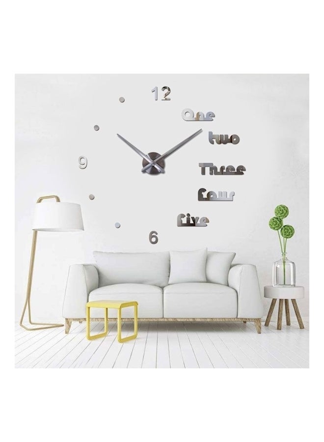Acrylic Analog Wall Clock Blue/Silver - Image 2