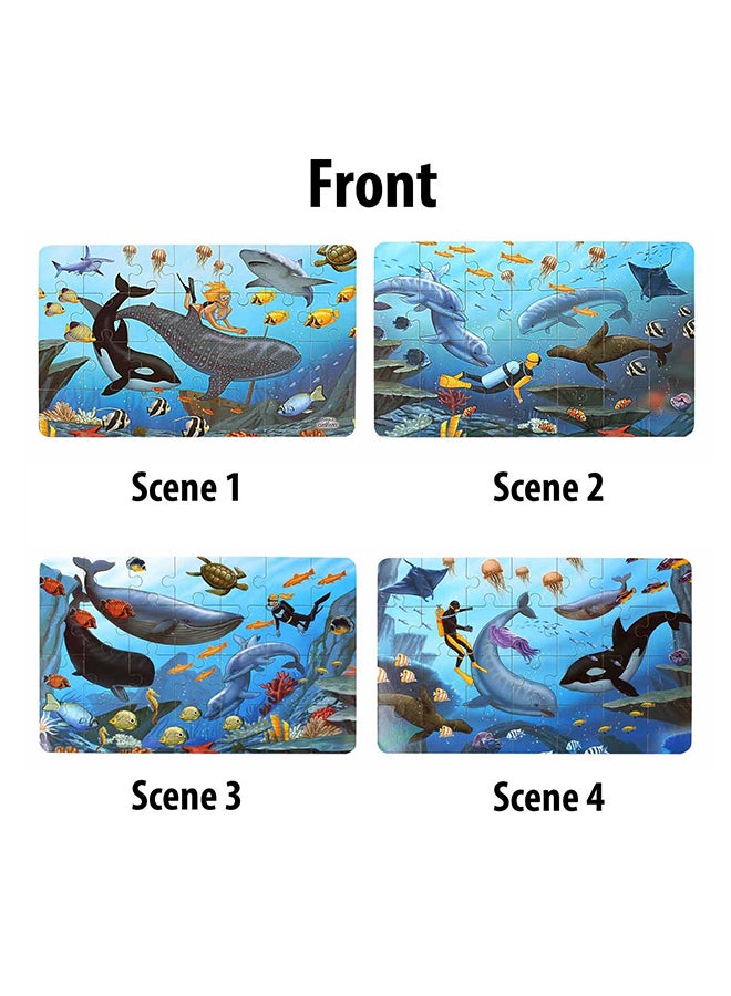 أحجية تركيب الصور المقطعة 4 في 1 بتصميم خشبي - Image 4