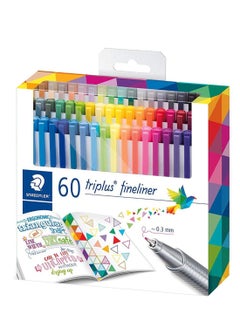 STAEDTLER 60-Piece Triplus Fineliner Pen Set Multicolour 