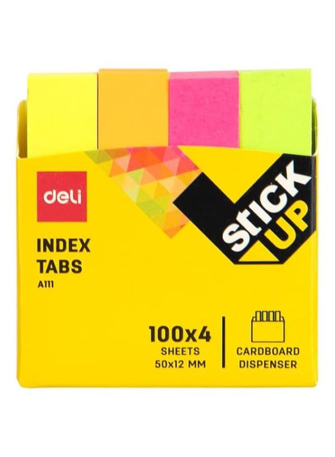 ديلي مجموعة ورق ملاحظات لاصق للفهرسة، من 4 ألوان متعدد الألوان