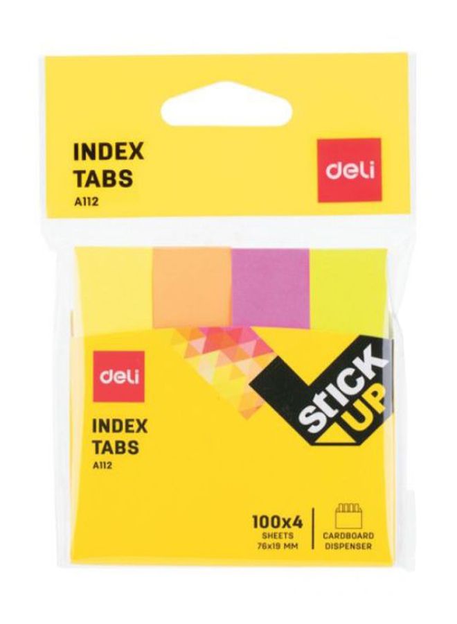 4 Colour Index Tabs Sticky Note Multicolour