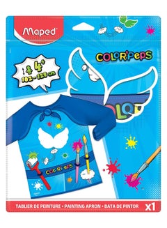 Maped Painting Apron Blue 