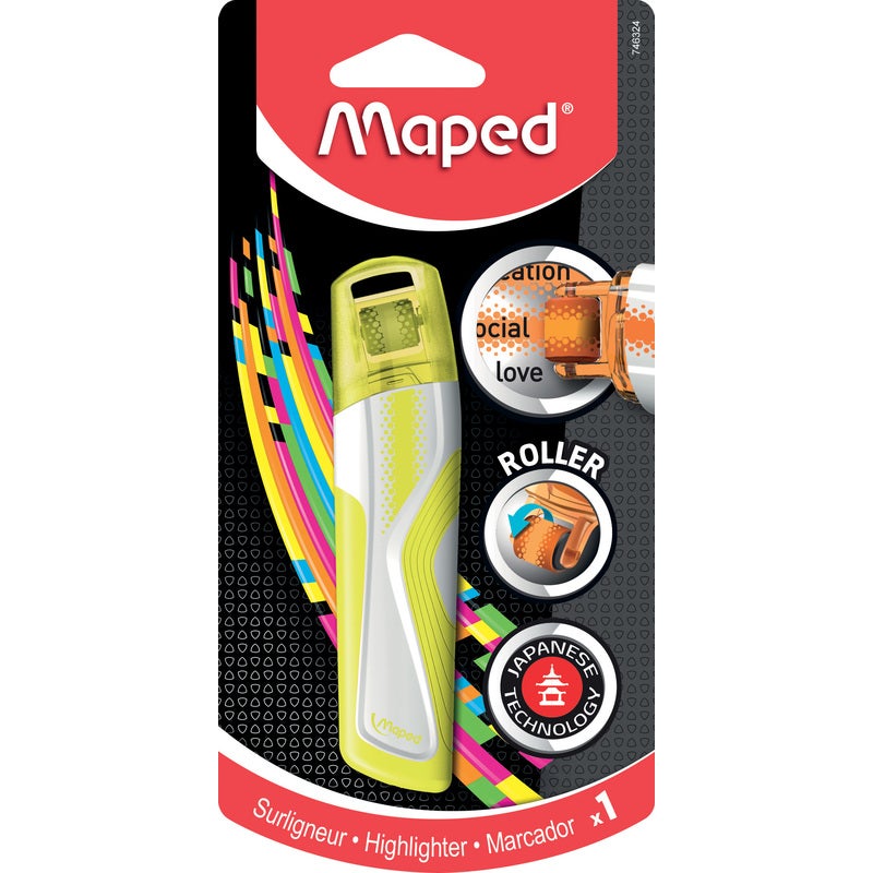 Maped Roller Highlighter With Decor Yellow - Image 2