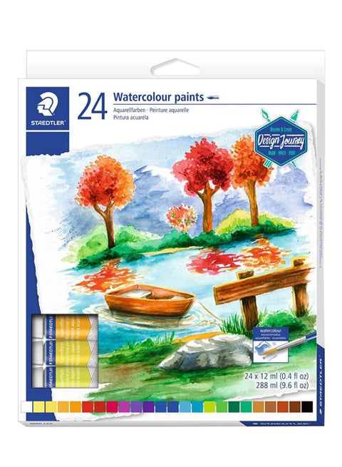 24-Piece Design Journey Watercolor Set,24x12ml Multicolour