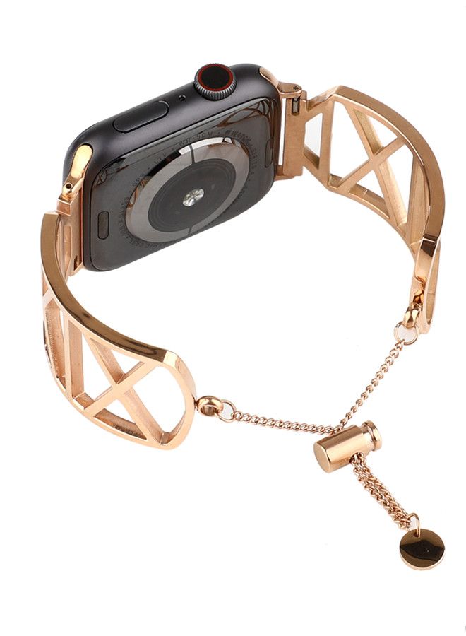 آيسانك سوار بديل لساعة أبل سيريس ذهبي وردي - Image 2