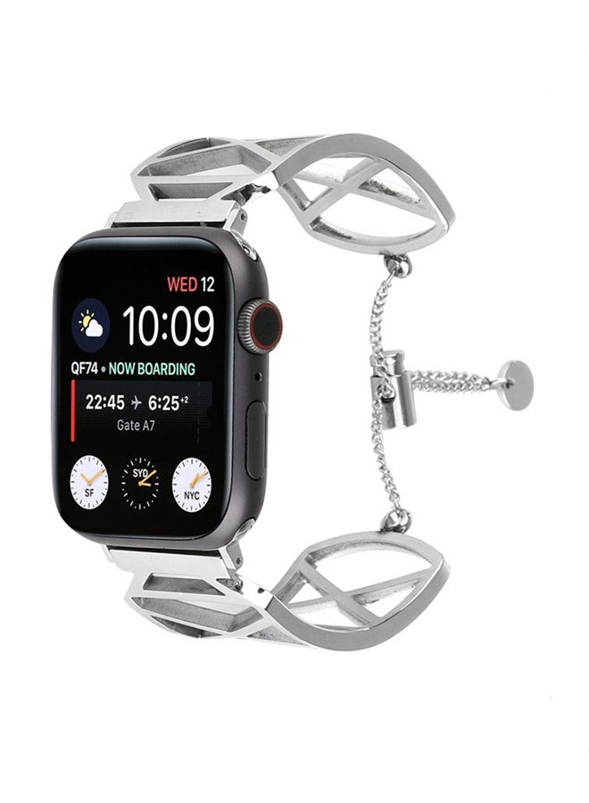 آيسانك سوار بديل لساعة أبل سيريس فضي - Image 1