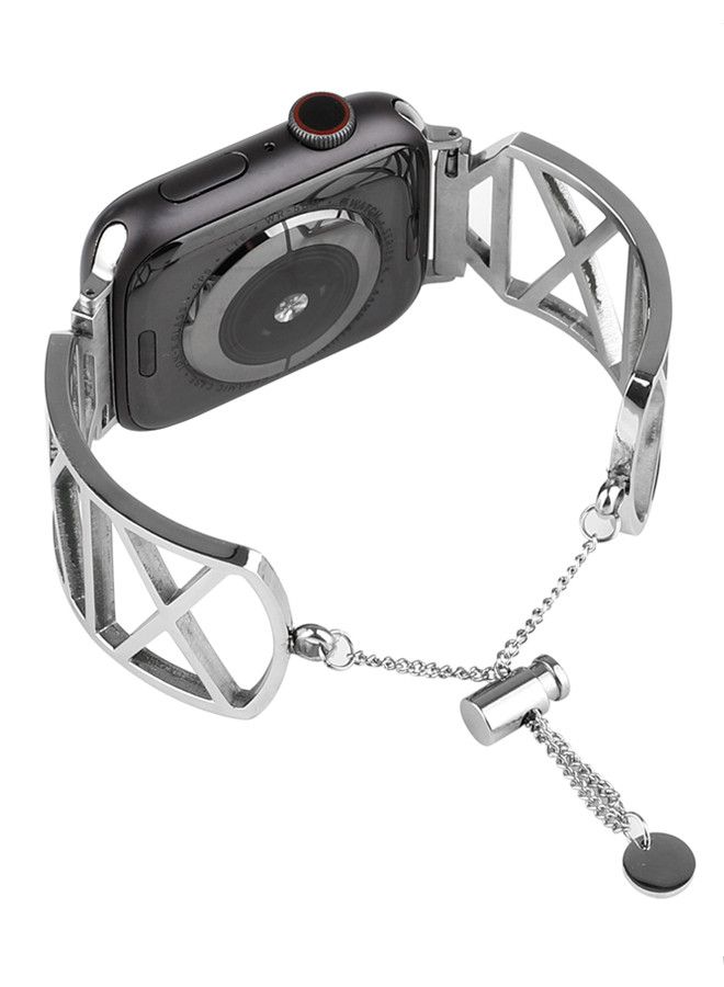 آيسانك سوار بديل لساعة أبل سيريس فضي - Image 2