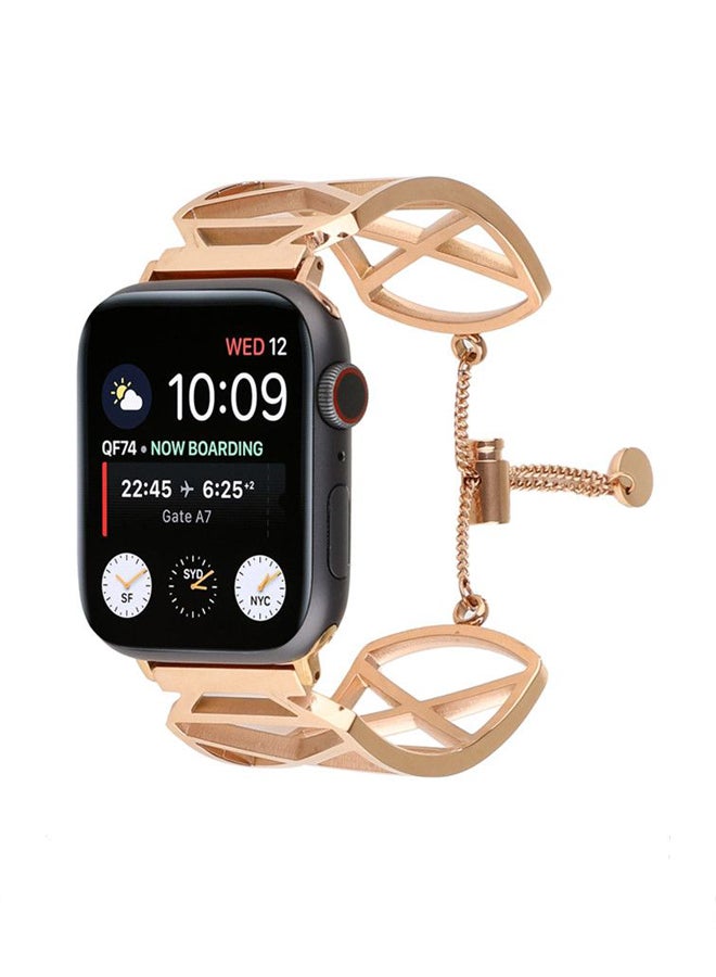 آيسانك سوار بديل لساعة أبل سيريس ذهبي وردي - Image 1