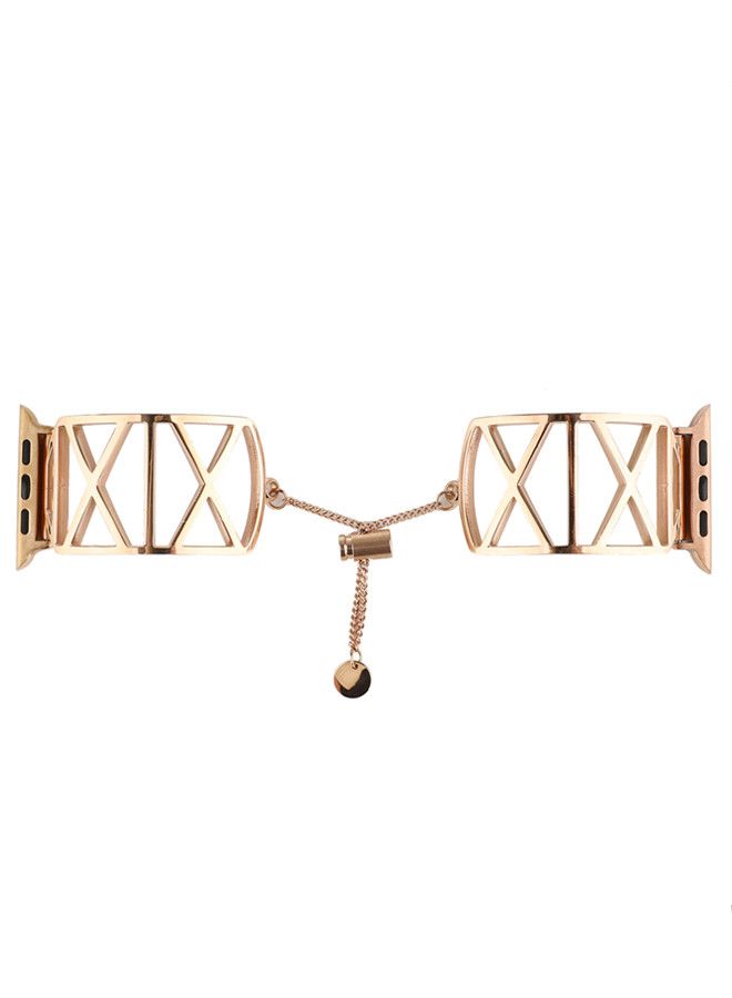 آيسانك سوار بديل لساعة أبل سيريس ذهبي وردي - Image 4