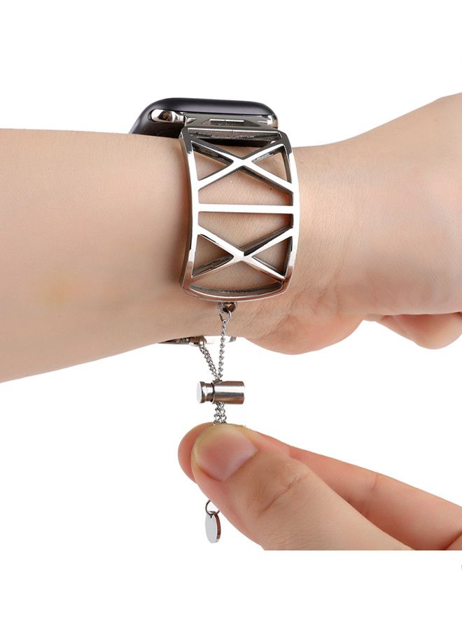 آيسانك سوار بديل لساعة أبل سيريس فضي - Image 3