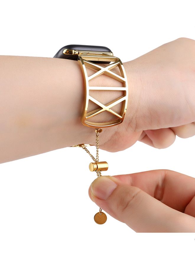 آيسانك سوار بديل لساعة أبل سيريس ذهبي - Image 3