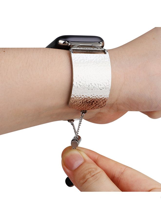 ISank Replacement Band For Apple Watch Series 3/2/1 Siliver - Image 3