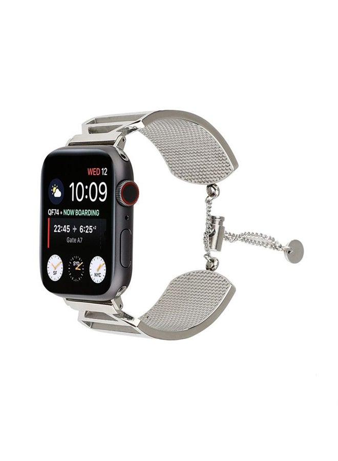 آيسانك سوار بديل لساعة أبل سيريس فضي - Image 1