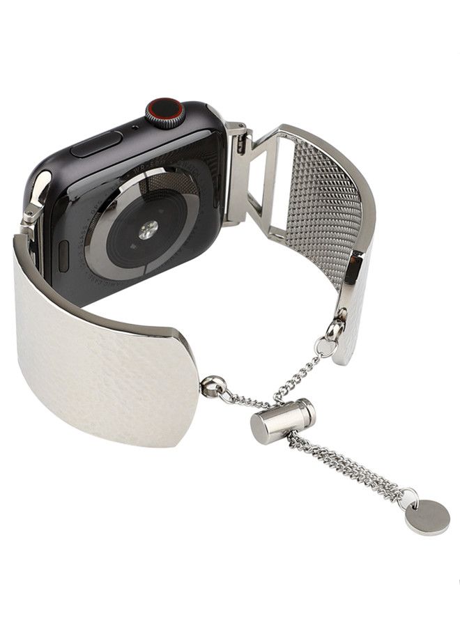 آيسانك سوار بديل لساعة أبل سيريس فضي - Image 2