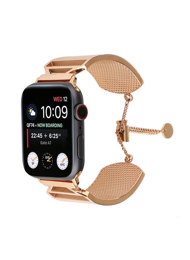 آيسانك سوار بديل لساعة أبل سيريس ذهبي وردي - Image 1