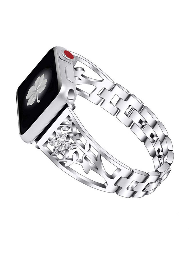 آيسانك سوار بديل لساعة أبل سيريس فضي - Image 1