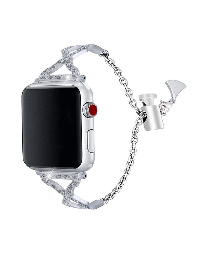 آيسانك سوار بديل لساعة أبل سيريس فضي - Image 1