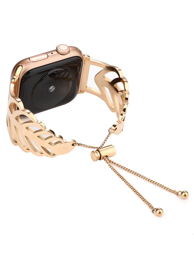 آيسانك سوار بديل لساعة أبل سيريس ذهبي وردي - Image 2