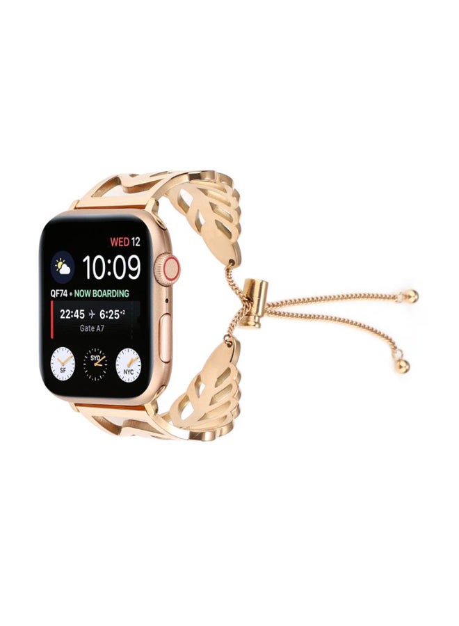 آيسانك سوار بديل لساعة أبل سيريس ذهبي وردي - Image 1