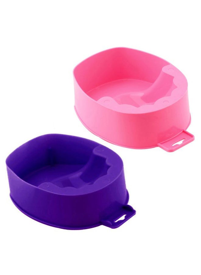 وعاء ملائم لنقع أطراف الأظافر يناسب فن تزيين الأظافر أرجواني - Image 2