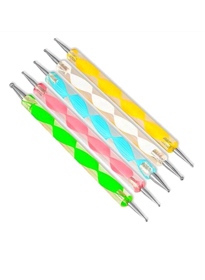 5-Piece Artificial False Nail Art Decoration Tool Set Multicolour - Image 2
